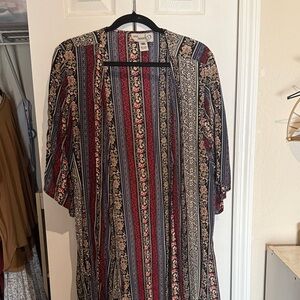 Source Unknown Multicolor Striped Floral Dress